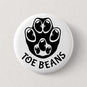 Badge Rond 5 Cm Haricots - Haricots noirs