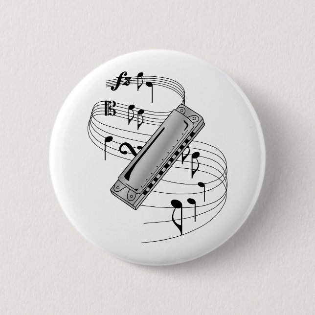 Badge Rond 5 Cm Harmonica (Devant)