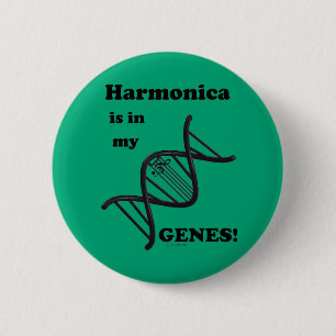 Badge Rond 5 Cm Harmonica Est Dans Mes Gènes