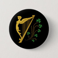 Harpe d'or St Patrick's Day et Shamrock