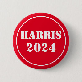 Badge Rond 5 Cm Harris 2024 Bleu et blanc