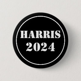 Badge Rond 5 Cm Harris 2024 Bleu et blanc