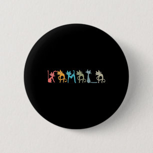 Badge Rond 5 Cm Harris Cat Lettering Positive Funny
