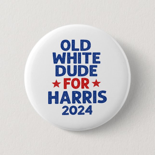 Badge Rond 5 Cm Harris Vieux Blancs Dudes Pour Harris Hommes Drôle (Devant)