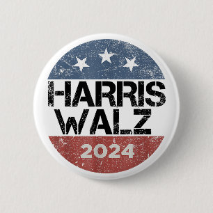 Badge Rond 5 Cm Harris Waltz 2024 Election Kamala Harris Tim Waltz