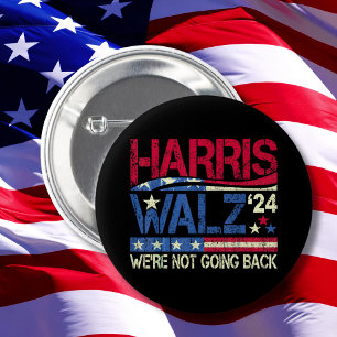 Badge Rond 5 Cm Harris Walz Kamala Harris 2024 Tim Walz