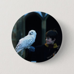 Badge Rond 5 Cm Harry et Hedwig 2