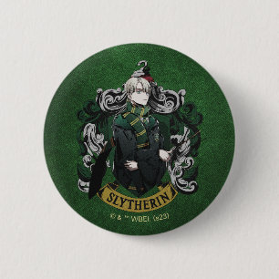 Badge Rond 5 Cm HARRY POTTER™ Anime Draco Malfoy House Crest