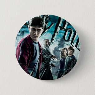Badge Rond 5 Cm Harry Potter avec Dumbledore Ron et Hermione 1