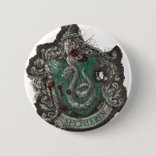 Badge Rond 5 Cm Harry Potter   Blason de Serpentard - Vintage
