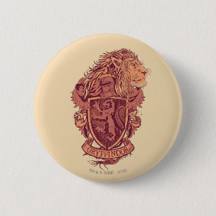 Badge Rond 5 Cm Harry Potter   Blason du Lion Gryffondor