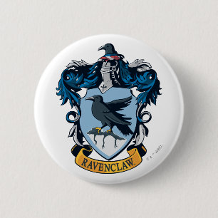 Badge Rond 5 Cm Harry Potter Gothic Ravenclaw Crest