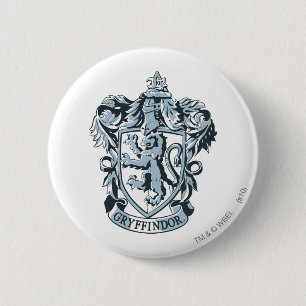 Badge Rond 5 Cm Harry Potter Gryffindor Crest Blue