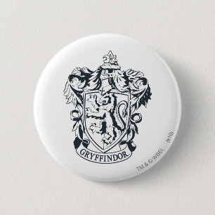 Badge Rond 5 Cm Harry Potter   Gryffindor Stencil Esquisse