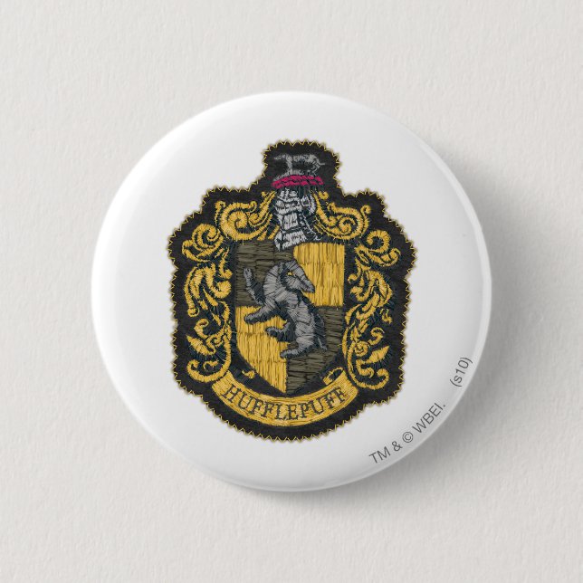 Badge Rond 5 Cm Harry Potter | Patch de blason de Poufsouffle (Devant)
