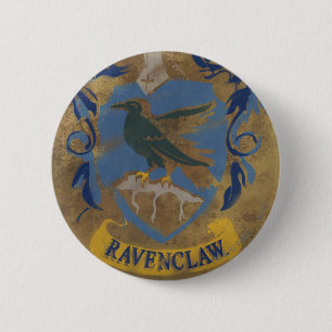 Badge Rond 5 Cm Harry Potter Peinture Ravenclaw rustique