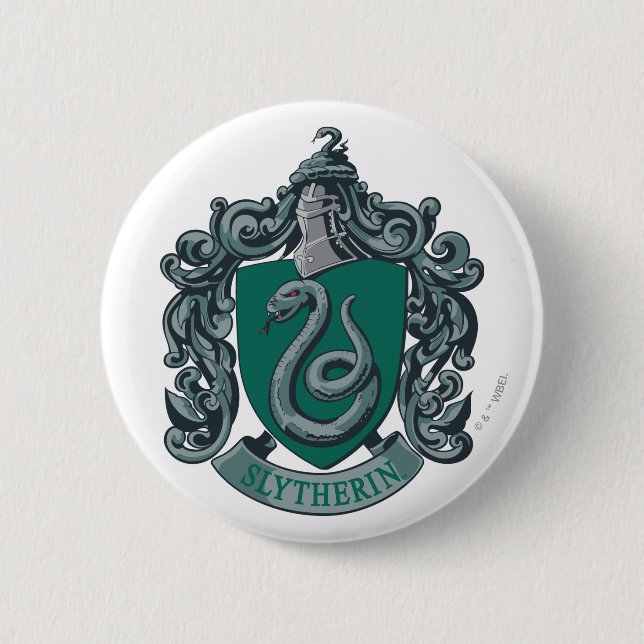 Badge Rond 5 Cm Harry Potter | Slytherin Crest Green (Devant)