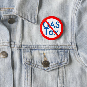 Badge Rond 5 Cm Hausses de la taxe sur l'essence