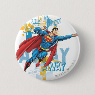 Badge Rond 5 Cm Haut, haut et loin