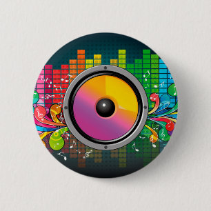 Badge Rond 5 Cm Haut-parleur