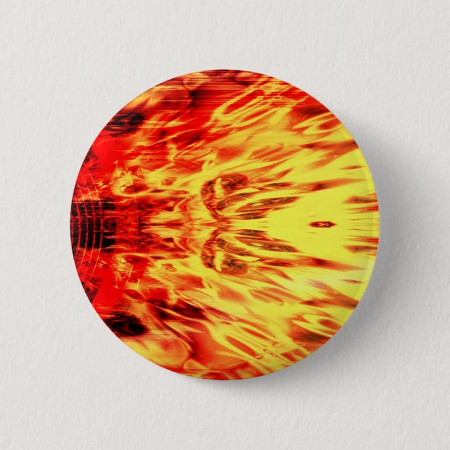 Badge Rond 5 Cm Haut-parleur musical avec flammes (Devant)