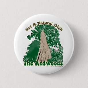 Badge Rond 5 Cm Haute naturelle de séquoia
