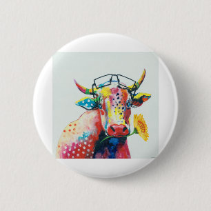 Badge Rond 5 Cm HAZ27 Cow.tif
