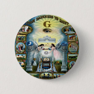 Badge Rond 5 Cm Hazen maçonnique maçonnique de l'artisanat