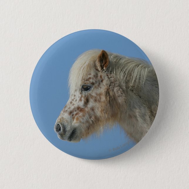 Badge Rond 5 Cm Headshot miniature de cheval (Devant)