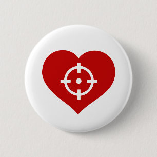 Badge Rond 5 Cm Heart