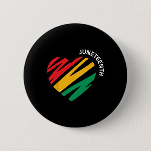 Badge Rond 5 Cm Heart Black History Afro American African Freedom