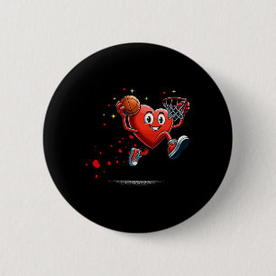 Badge Rond 5 Cm Heart Dunking Valentines Day Bysketll Kids