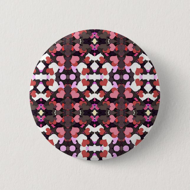 Badge Rond 5 Cm HEARTS WITH Love (Devant)