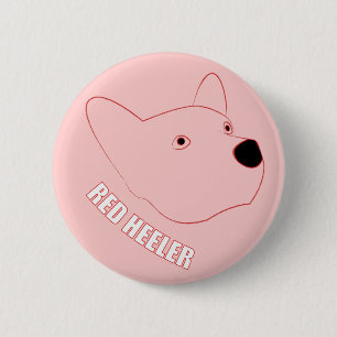 Badge Rond 5 Cm Heeler rouge