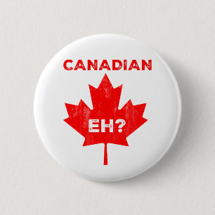 Badge Rond 5 Cm Hein canadien ? Feuille d'érable