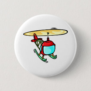 Badge Rond 5 Cm Hélicoptère mignon