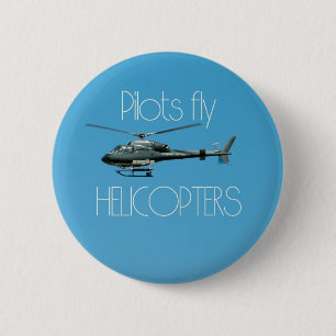 Badge Rond 5 Cm Hélicoptères Pilot
