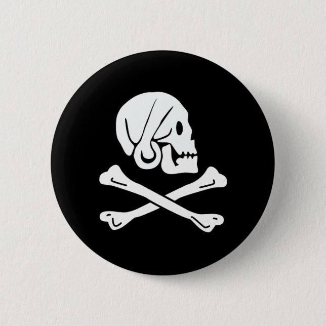 Badge Rond 5 Cm Henry chaque drapeau de pirate authentique (Devant)