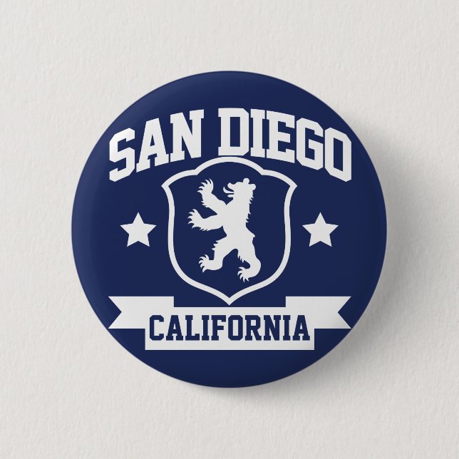 Badge Rond 5 Cm Héraldique de San Diego (Devant)