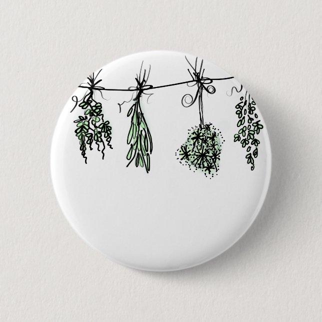 Badge Rond 5 Cm Herbes du jardin (Devant)