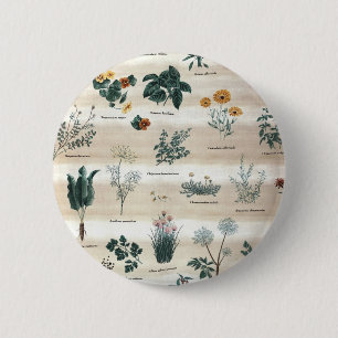 Badge Rond 5 Cm Herbes Fleurs Plantes