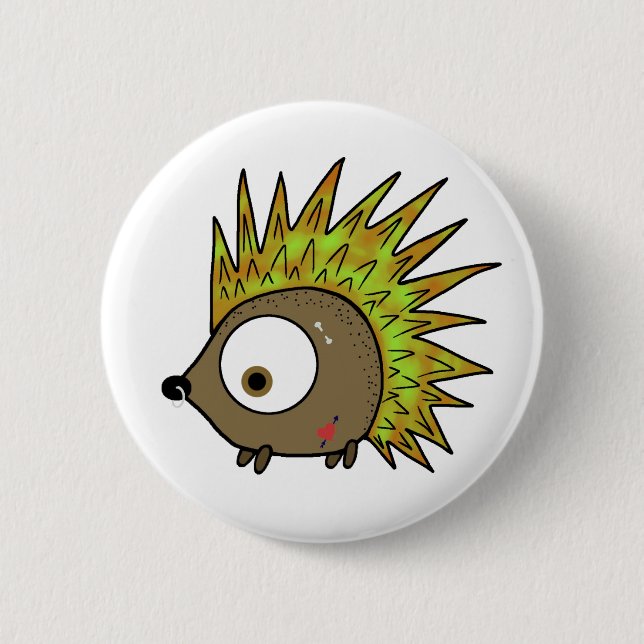 Badge Rond 5 Cm Hérisson punk (Devant)