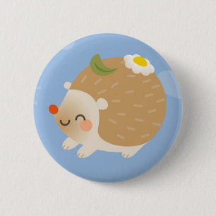 Badge Rond 5 Cm Hérissons