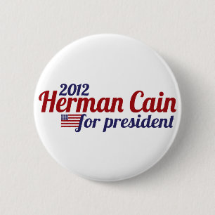 Badge Rond 5 Cm Herman Caïn 2012