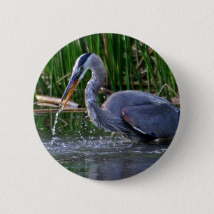 Badge Rond 5 Cm Heron Splash