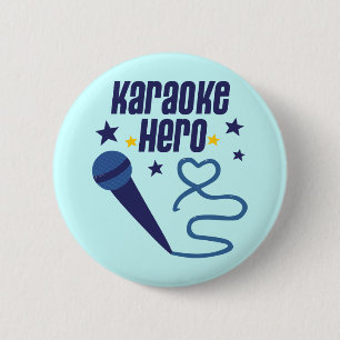 Badge Rond 5 Cm Héros de karaoke