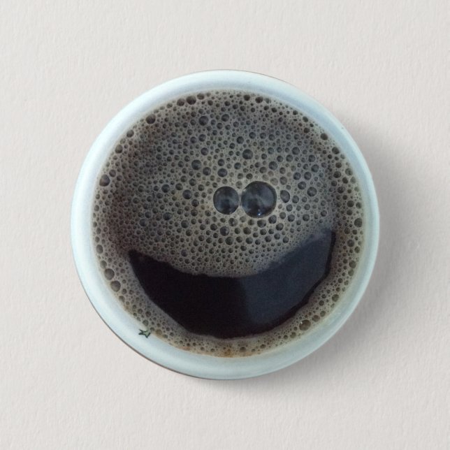 Badge Rond 5 Cm Heure pour le visage de café (Devant)