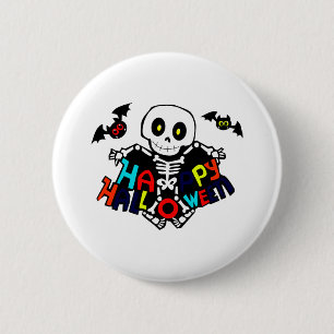 Badge Rond 5 Cm heureux halloween