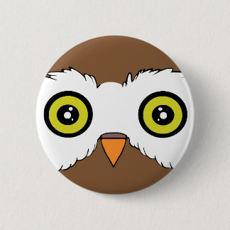 Badge Rond 5 Cm Hibou 1