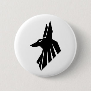 Badge Rond 5 Cm Hiéroglyphes égyptiens - Anubis